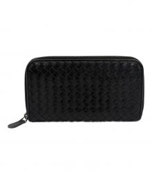 BOTTEGA VENETA（ボッテガベネタ）の古着「ラウンドファスナー財布」｜ブラック