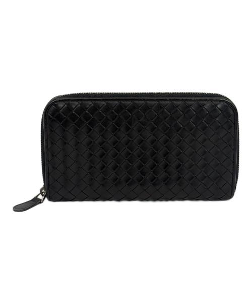 BOTTEGA VENETA（ボッテガベネタ）BOTTEGA VENETA (ボッテガベネタ) ラウンドファスナー財布 ブラックの古着・服飾アイテム