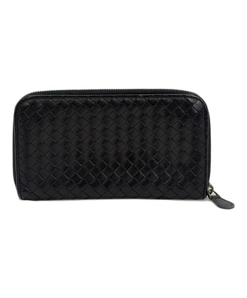 BOTTEGA VENETA（ボッテガベネタ）BOTTEGA VENETA (ボッテガベネタ) ラウンドファスナー財布 ブラックの古着・服飾アイテム