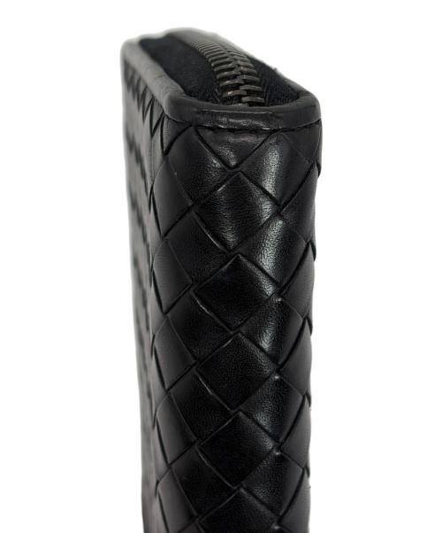 BOTTEGA VENETA（ボッテガベネタ）BOTTEGA VENETA (ボッテガベネタ) ラウンドファスナー財布 ブラックの古着・服飾アイテム