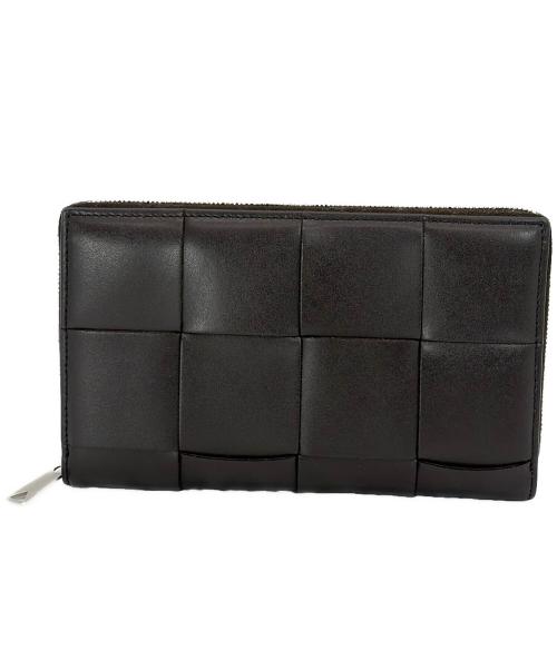 BOTTEGA VENETA（ボッテガベネタ）BOTTEGA VENETA (ボッテガベネタ) ジップアップラウンドウォレット ブラウンの古着・服飾アイテム