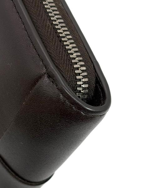 BOTTEGA VENETA（ボッテガベネタ）BOTTEGA VENETA (ボッテガベネタ) ジップアップラウンドウォレット ブラウンの古着・服飾アイテム