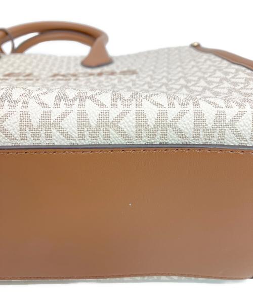 MICHAEL KORS（マイケルコース）MICHAEL KORS (マイケル・コース) 2WAYバッグ ホワイト×ブラウンの古着・服飾アイテム