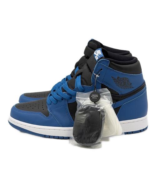 NIKE（ナイキ）NIKE (ナイキ) Air Jordan 1 Retro High OG（エア ジョーダン ワン レトロ ハイ オージー） ブルー×ブラック サイズ:SIZE 27cm 未使用品の古着・服飾アイテム