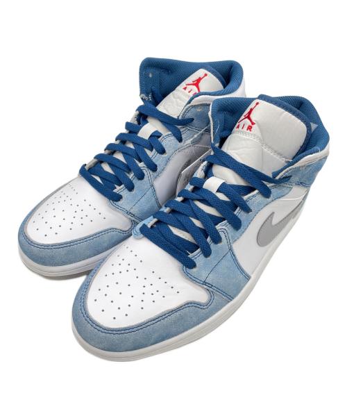 NIKE（ナイキ）NIKE (ナイキ) Air Jordan 1 Mid SE/エアジョーダン1 ミッド SE/ハイカットスニーカー ホワイト×スカイブルー サイズ:27cm 未使用品の古着・服飾アイテム