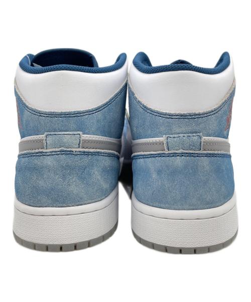 NIKE（ナイキ）NIKE (ナイキ) Air Jordan 1 Mid SE/エアジョーダン1 ミッド SE/ハイカットスニーカー ホワイト×スカイブルー サイズ:27cm 未使用品の古着・服飾アイテム