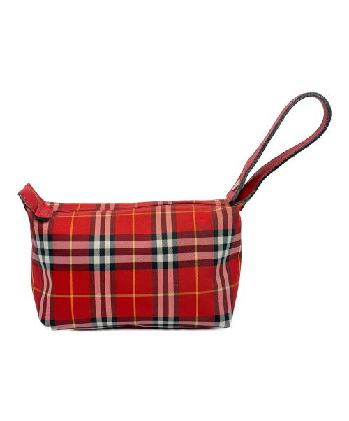 BURBERRY LONDON（バーバリーロンドン）BURBERRY LONDON (バーバリーロンドン) ハンドポーチ レッドの古着・服飾アイテム