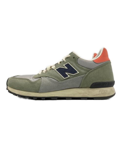 NEW BALANCE（ニューバランス）NEW BALANCE (ニューバランス) ローカットスニーカー グレー×グリーン サイズ:25の古着・服飾アイテム