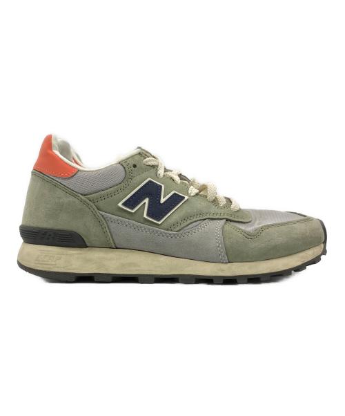 NEW BALANCE（ニューバランス）NEW BALANCE (ニューバランス) ローカットスニーカー グレー×グリーン サイズ:25の古着・服飾アイテム