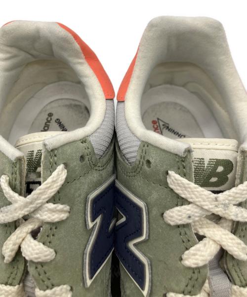 NEW BALANCE（ニューバランス）NEW BALANCE (ニューバランス) ローカットスニーカー グレー×グリーン サイズ:25の古着・服飾アイテム