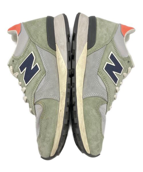 NEW BALANCE（ニューバランス）NEW BALANCE (ニューバランス) ローカットスニーカー グレー×グリーン サイズ:25の古着・服飾アイテム