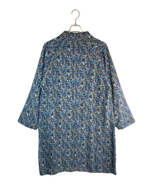 HARE（ハレ）HARE (ハレ) FLOWER ARTステンカラーコート グリーン×ブルー サイズ:Sの古着・服飾アイテム