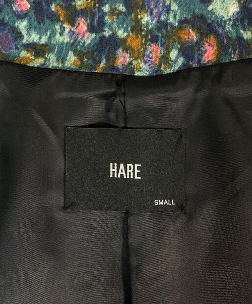 HARE（ハレ）HARE (ハレ) FLOWER ARTステンカラーコート グリーン×ブルー サイズ:Sの古着・服飾アイテム