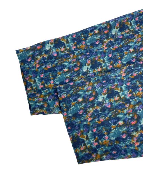 HARE（ハレ）HARE (ハレ) FLOWER ARTステンカラーコート グリーン×ブルー サイズ:Sの古着・服飾アイテム