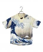 Sun Surf×葛飾北斎サンサーフ×カツシカホクサイ）の古着「アロハシャツ」｜ホワイト×ブルー