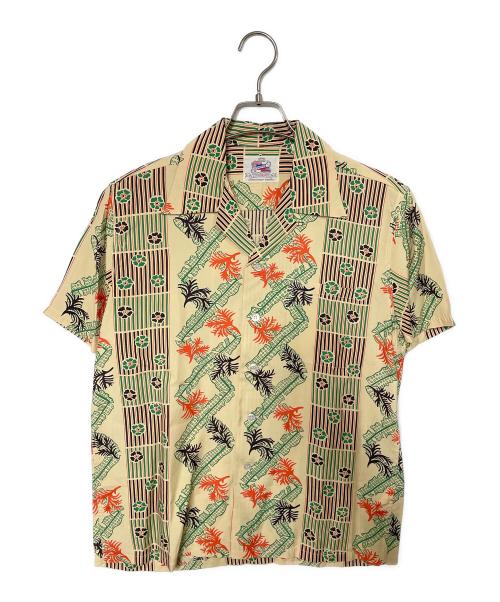 Sun Surf（サンサーフ）Sun Surf (サンサーフ) DUKE KAHANAMOKU SPECIAL EDITION “ABSTRACT CORAL STRIPE”/アロハシャツ ベージュ サイズ:Sの古着・服飾アイテム