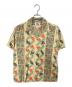 Sun Surf（サンサーフ）の古着「DUKE KAHANAMOKU SPECIAL EDITION “ABSTRACT CORAL STRIPE”/アロハシャツ」｜ベージュ