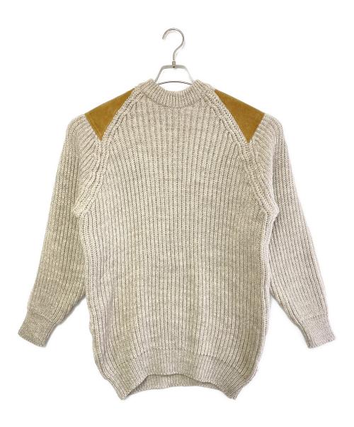 HIGHLAND2000（ハイランド2000）HIGHLAND2000 (ハイランド2000) 厚手ニット ベージュ×ブラウン サイズ:L 未使用品の古着・服飾アイテム
