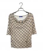 BURBERRY BLUE LABELバーバリー ブルー レーベル）の古着「ノバチェック七分袖カットソー」｜ベージュ