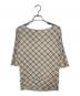 BURBERRY BLUE LABEL (バーバリー ブルー レーベル) ノバチェック七分袖カットソー ベージュ サイズ:38：5000円
