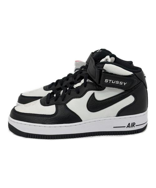 NIKE（ナイキ）NIKE (ナイキ) stussy (ステューシー) AIR FORCE 1 07 MID SP（エアフォースワン ゼロナナ ミッド エスピー） ホワイト×ブラック サイズ:SIZE 27cmの古着・服飾アイテム