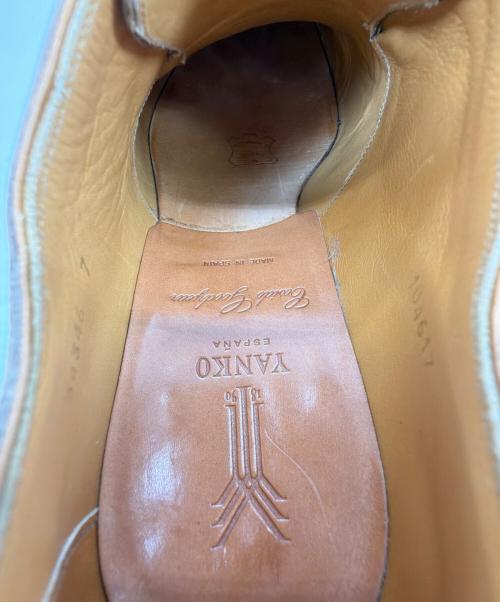 YANKO（ヤンコ）YANKO (ヤンコ) Uチップドレスシューズ ブラウン サイズ:SIZE 7（26cm）の古着・服飾アイテム