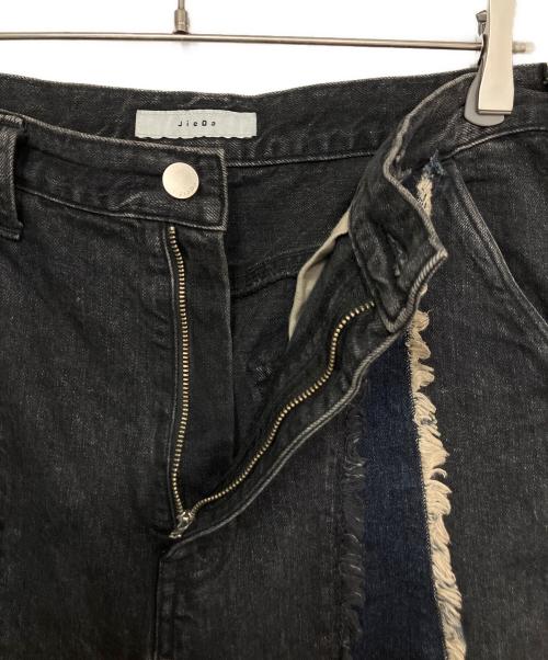 jieda（ジエダ）Jieda (ジエダ) SWITCHING OVER DENIM PANTS/「スイッチング オーバー デニムパンツ/ジーンズ ブラック サイズ:2の古着・服飾アイテム