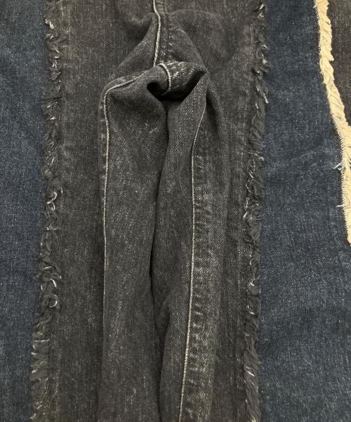 jieda（ジエダ）Jieda (ジエダ) SWITCHING OVER DENIM PANTS/「スイッチング オーバー デニムパンツ/ジーンズ ブラック サイズ:2の古着・服飾アイテム