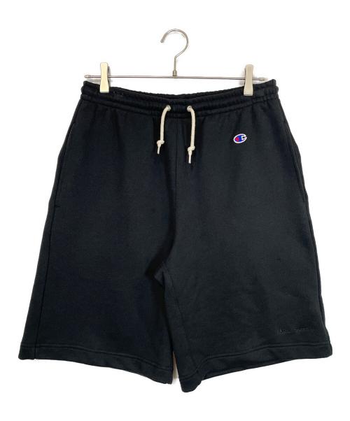 Champion（チャンピオン）Champion (チャンピオン) MONKEY TIME (モンキータイム) 別注スウェットハーフパンツ ブラック サイズ:Lの古着・服飾アイテム