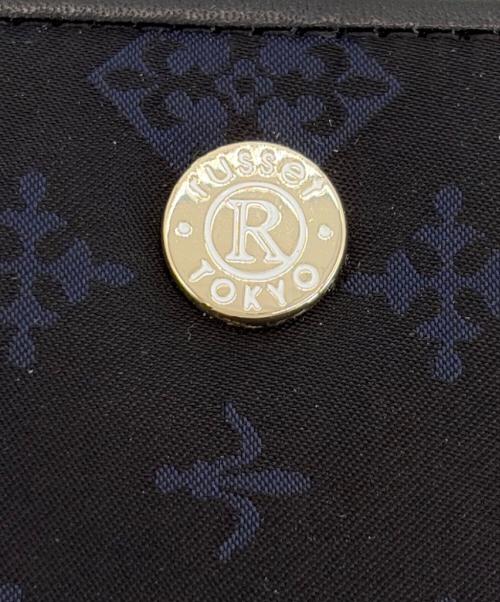 russet（ラセット）russet (ラセット) ラウンドファスナー長財布 ブラック×ネイビーの古着・服飾アイテム