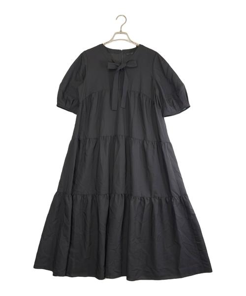 TO BE CHIC（トゥービーシック）TO BE CHIC (トゥービーシック) 半袖ワンピース ブラック サイズ:SIZE 40（M)の古着・服飾アイテム