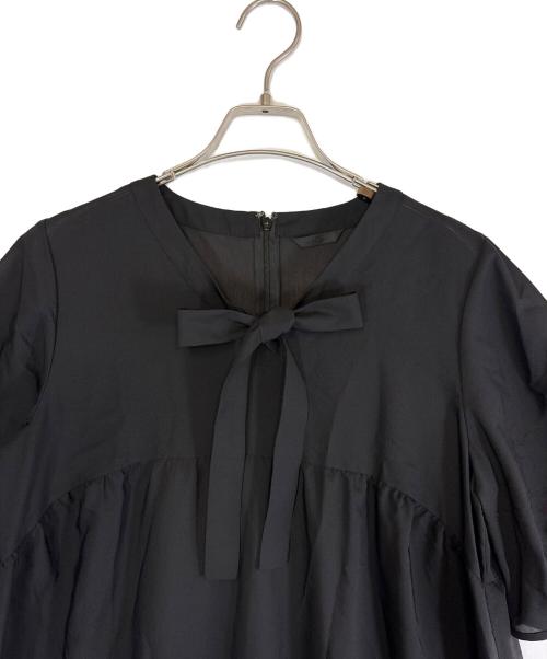 TO BE CHIC（トゥービーシック）TO BE CHIC (トゥービーシック) 半袖ワンピース ブラック サイズ:SIZE 40（M)の古着・服飾アイテム