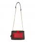 MICHAEL KORS Cece Medium Logo Mixed-Media Convertible Shoulder Bag（シーシー ミディアム ロゴ ミックスドメディア コンバーチブル ショルダー バッグ） ブラック×レッド：7000円