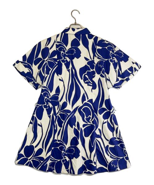 ZARA（ザラ）ZARA (ザラ) 半袖ワンピース ホワイト×ネイビー サイズ:SIZE Mの古着・服飾アイテム