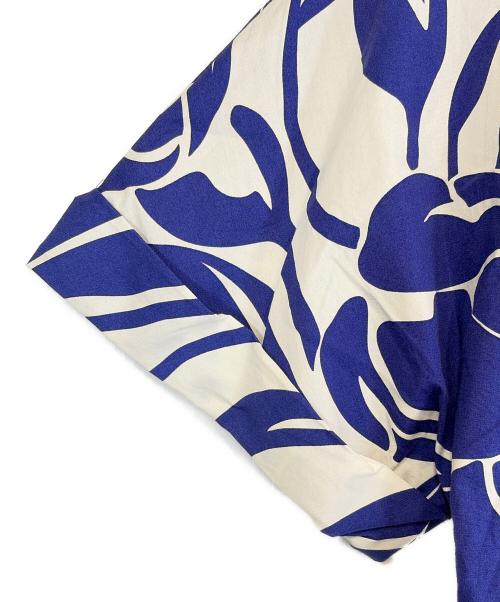 ZARA（ザラ）ZARA (ザラ) 半袖ワンピース ホワイト×ネイビー サイズ:SIZE Mの古着・服飾アイテム