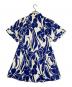 ZARA (ザラ) 半袖ワンピース ホワイト×ネイビー サイズ:SIZE M：3000円