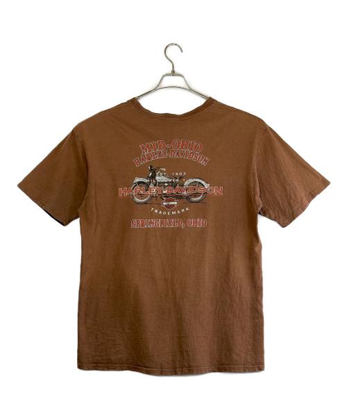 HARLEY-DAVIDSON（ハーレーダビッドソン）HARLEY-DAVIDSON (ハーレーダビッドソン) 半袖Tシャツ ブラウン サイズ:SIZE XLの古着・服飾アイテム