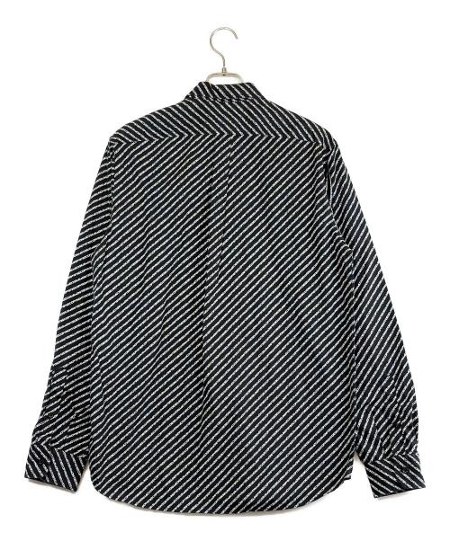 DIESEL（ディーゼル）DIESEL (ディーゼル) PENN-COPY総柄ストライプシャツ ブラック サイズ:SIZE Lの古着・服飾アイテム