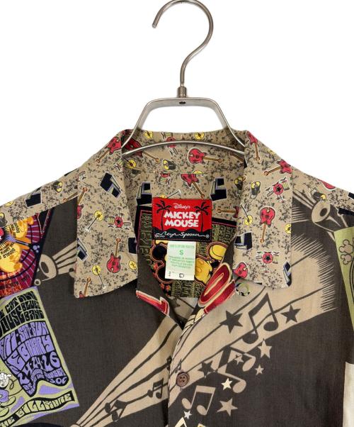 reyn spooner（レイン スプナー）reyn spooner (レイン スプナー) MICKEY MOUSE (ミッキーマウス) アロハシャツ ブラウン サイズ:SIZE Sの古着・服飾アイテム
