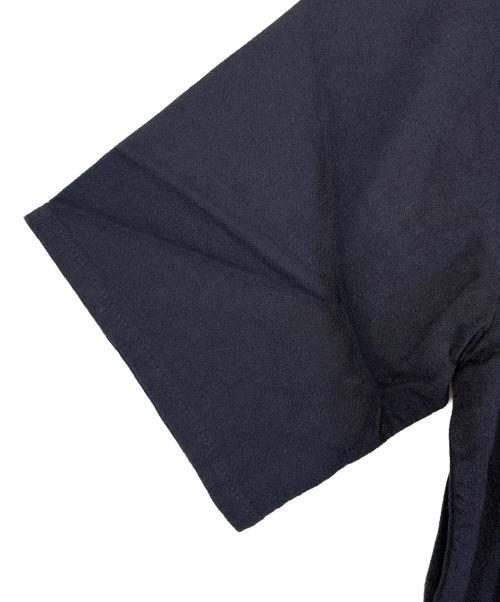 maillot（マイヨ）maillot (マイヨ) linen rich back tuck half sleeve shirt-Tee（リネン リッチ バック タック ハーフ スリーブ シャツ ティー） ネイビー サイズ:SIZE 1（S）の古着・服飾アイテム