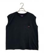 THE NORTHFACE PURPLELABELザ・ノースフェイス パープルレーベル）の古着「ノースリーブTシャツ/ノースリーブ ポケット Tシャツ」｜ブラック