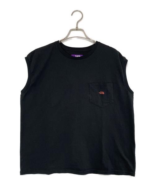 THE NORTHFACE PURPLELABEL（ザ・ノースフェイス パープルレーベル）THE NORTHFACE PURPLELABEL (ザ・ノースフェイス パープルレーベル) ノースリーブTシャツ/ノースリーブ ポケット Tシャツ ブラック サイズ:WMの古着・服飾アイテム