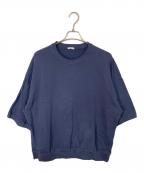 maillotマイヨ）の古着「Set In Half Sleeve Big Trainer/セットイン ハーフスリーブ ビッグ トレーナー/半袖スウェット」｜ブルー