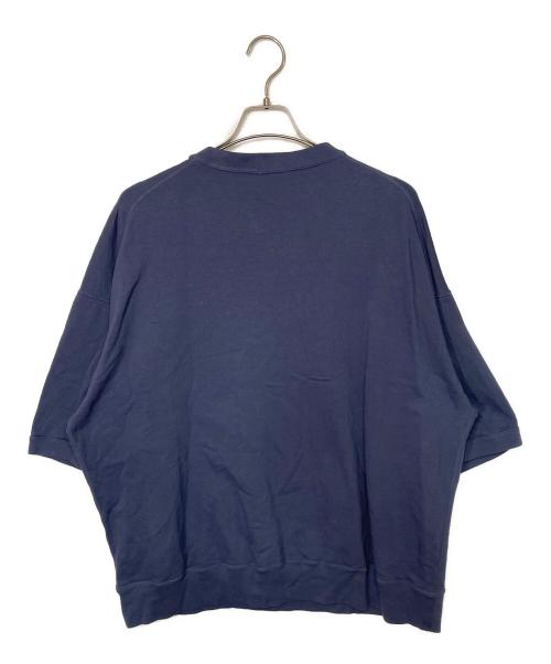 maillot（マイヨ）maillot (マイヨ) Set In Half Sleeve Big Trainer/セットイン ハーフスリーブ ビッグ トレーナー/半袖スウェット ブルー サイズ:3の古着・服飾アイテム