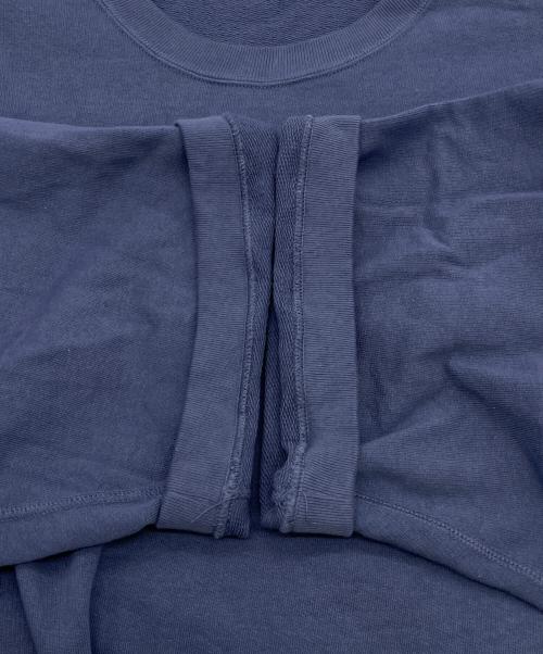 maillot（マイヨ）maillot (マイヨ) Set In Half Sleeve Big Trainer/セットイン ハーフスリーブ ビッグ トレーナー/半袖スウェット ブルー サイズ:3の古着・服飾アイテム