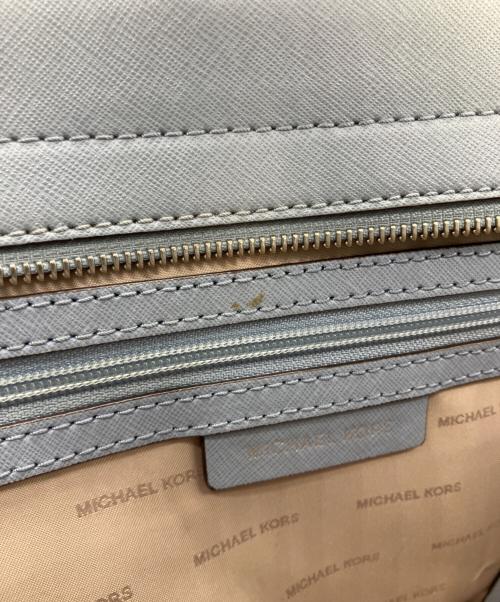 MICHAEL KORS（マイケル・コース）MICHAEL KORS (マイケル・コース) 2WAYバッグ ブルー×ホワイトの古着・服飾アイテム