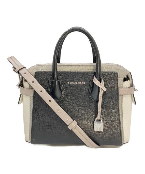 MICHAEL KORS（マイケル・コース）MICHAEL KORS (マイケル・コース) 2WAYバッグ ホワイト×ブラックの古着・服飾アイテム