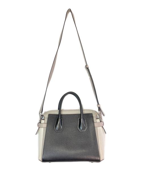 MICHAEL KORS（マイケル・コース）MICHAEL KORS (マイケル・コース) 2WAYバッグ ホワイト×ブラックの古着・服飾アイテム