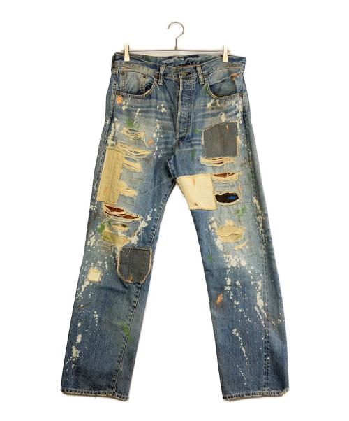 LEVI'S VINTAGE CLOTHING（リーバイス ビンテージ クロージング）LEVI'S VINTAGE CLOTHING ﾃﾞﾆﾑﾊﾟﾝﾂ/501XX HARD WORN&REPAIRED/ｺﾞｰﾏﾙｲﾁﾀﾞﾌﾞﾙｴｯｸｽﾊｰﾄﾞｳｫｰﾝｱﾝﾄﾞﾘﾍﾟｱｰﾄﾞ インディゴ サイズ:SIZE 36（M）の古着・服飾アイテム
