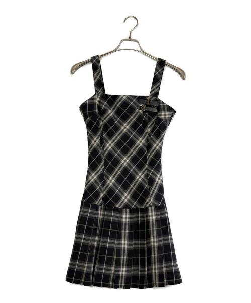 BURBERRY BLUE LABEL（バーバリー ブルー レーベル）BURBERRY BLUE LABEL (バーバリー ブルー レーベル) ノースリーブ・キャミソールワンピース ブラック サイズ:SIZE 38（M）の古着・服飾アイテム